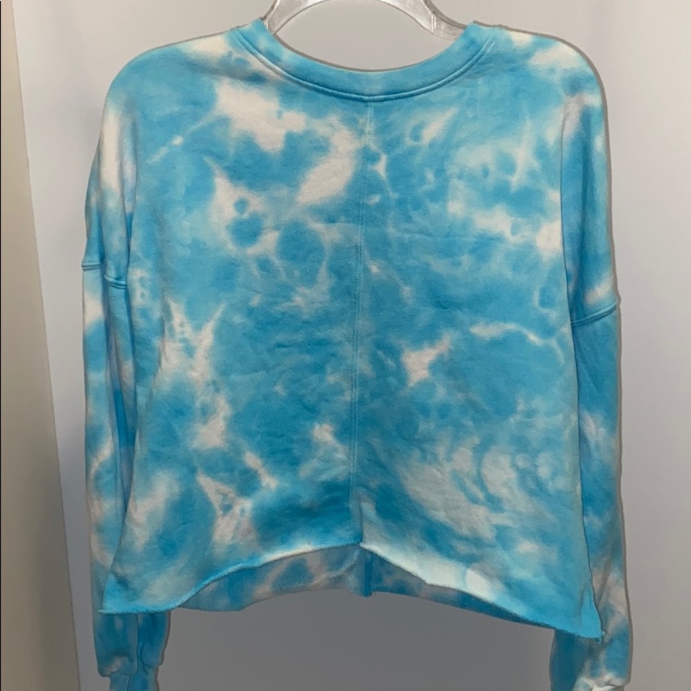 Blue Turquoise Tie-dye Aqua Athletic Top